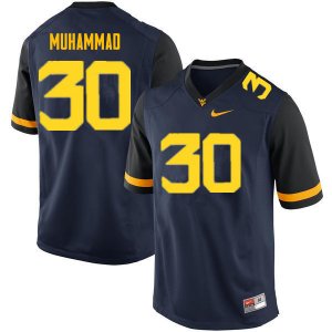 Men's West Virginia Mountaineers NCAA #30 Naim Muhammad Navy Authentic Nike Stitched College Football Jersey AQ15I72OP